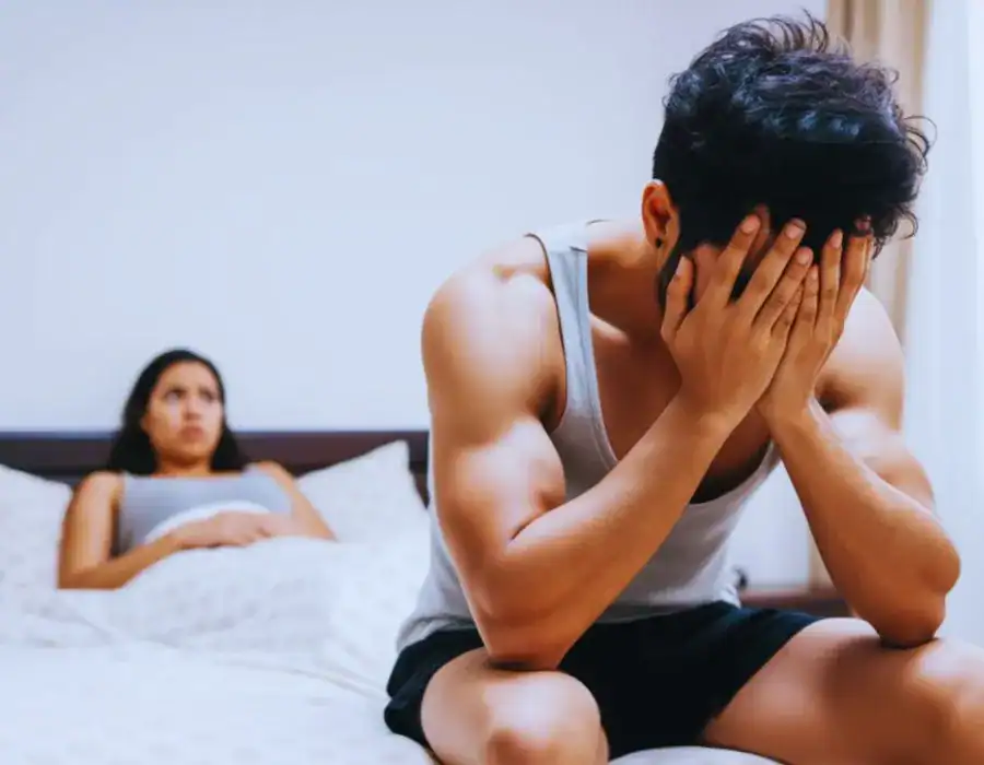 Image of upset man in need of erectile dysfunction treatment East Sussex